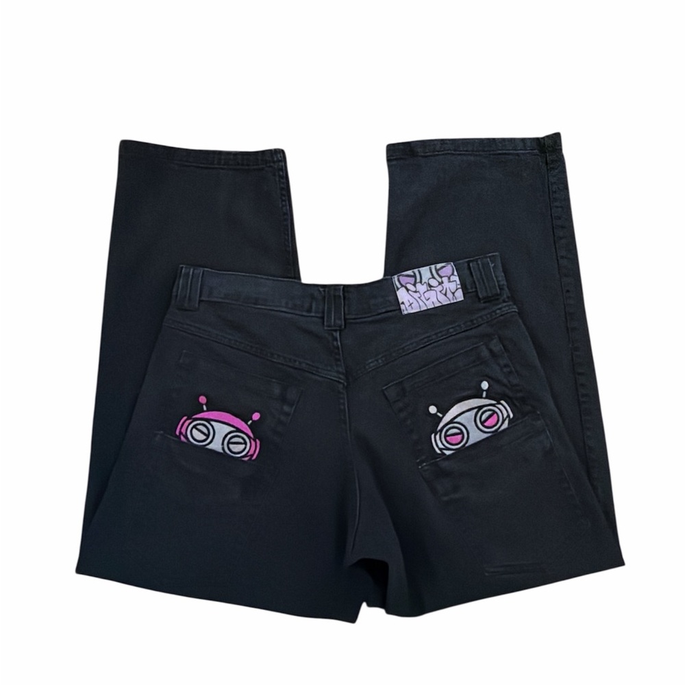Digits‎ 238 Black Big Head Grunge Baggy Skate Jeans Size Large